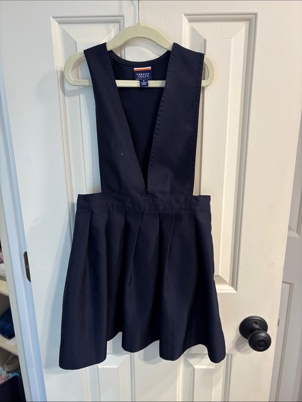French Toast Navy Pinafore Jumper Uniform dress - size 6